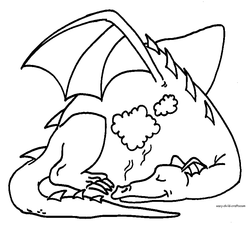 Dibujo para colorear: Dragón (Animales) #5760 - Dibujos para Colorear e Imprimir Gratis