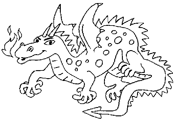 Dibujo para colorear: Dragón (Animales) #5765 - Dibujos para Colorear e Imprimir Gratis