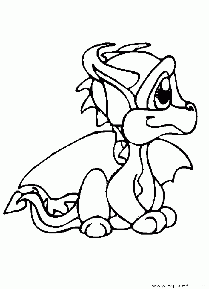 Dibujo para colorear: Dragón (Animales) #5767 - Dibujos para Colorear e Imprimir Gratis