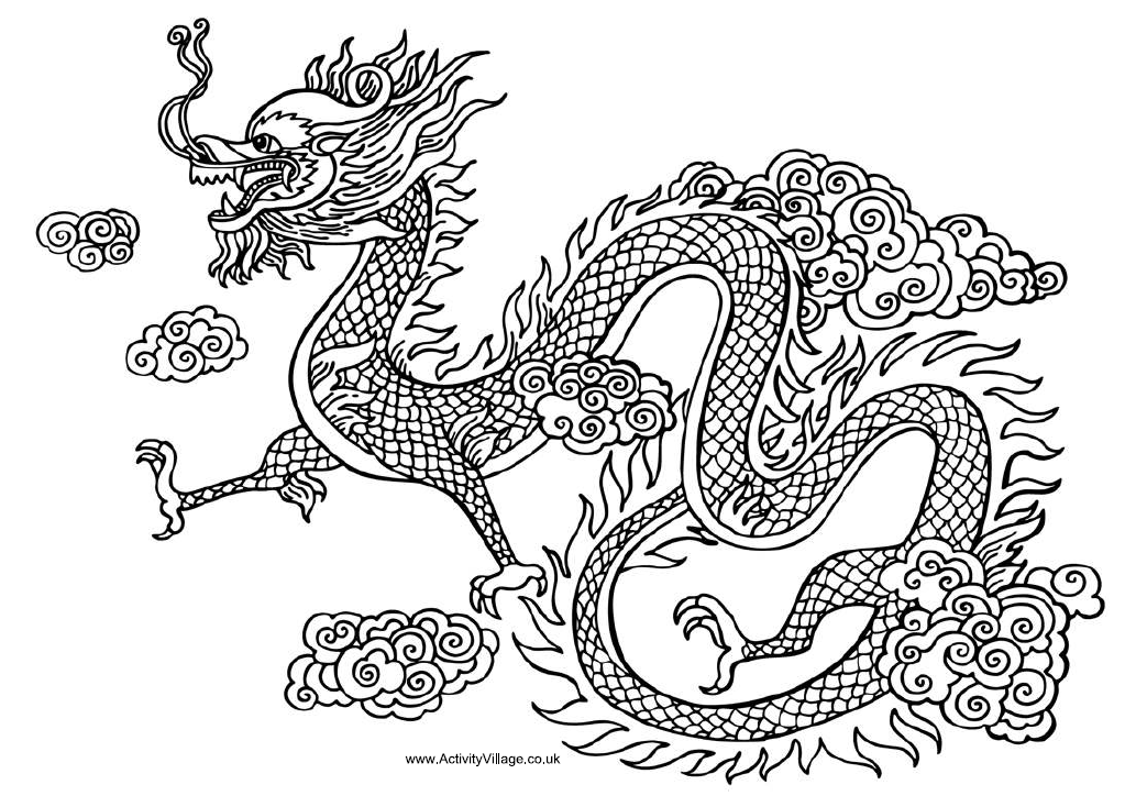 Dibujo para colorear: Dragón (Animales) #5768 - Dibujos para Colorear e Imprimir Gratis