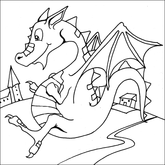 Dibujo para colorear: Dragón (Animales) #5804 - Dibujos para Colorear e Imprimir Gratis