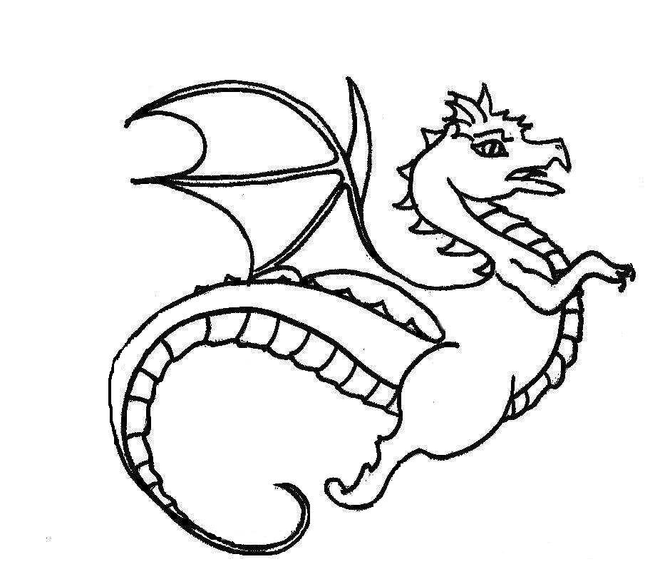 Dibujo para colorear: Dragón (Animales) #5820 - Dibujos para Colorear e Imprimir Gratis