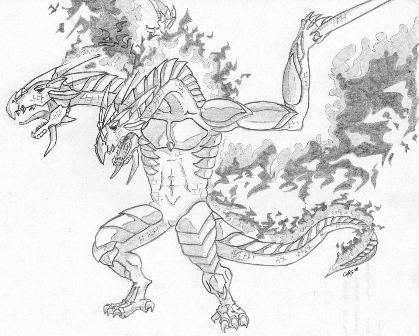 Dibujo para colorear: Dragón (Animales) #5869 - Dibujos para Colorear e Imprimir Gratis