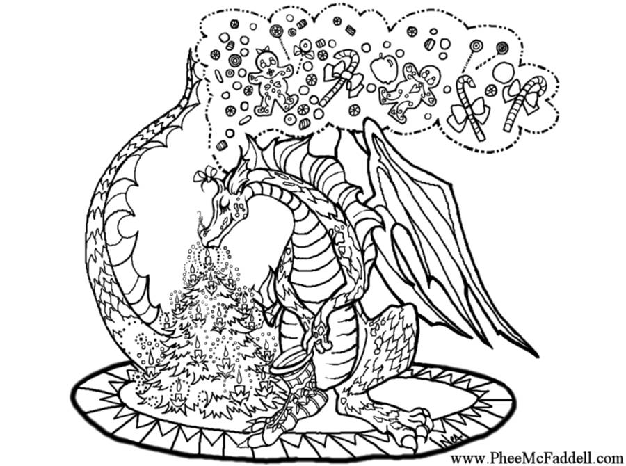 Dibujo para colorear: Dragón (Animales) #5874 - Dibujos para Colorear e Imprimir Gratis