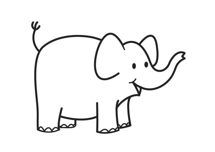 Dibujo para colorear: Elefante (Animales) #6309 - Dibujos para Colorear e Imprimir Gratis