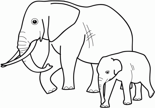 Dibujo para colorear: Elefante (Animales) #6322 - Dibujos para Colorear e Imprimir Gratis