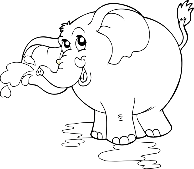Dibujo para colorear: Elefante (Animales) #6412 - Dibujos para Colorear e Imprimir Gratis