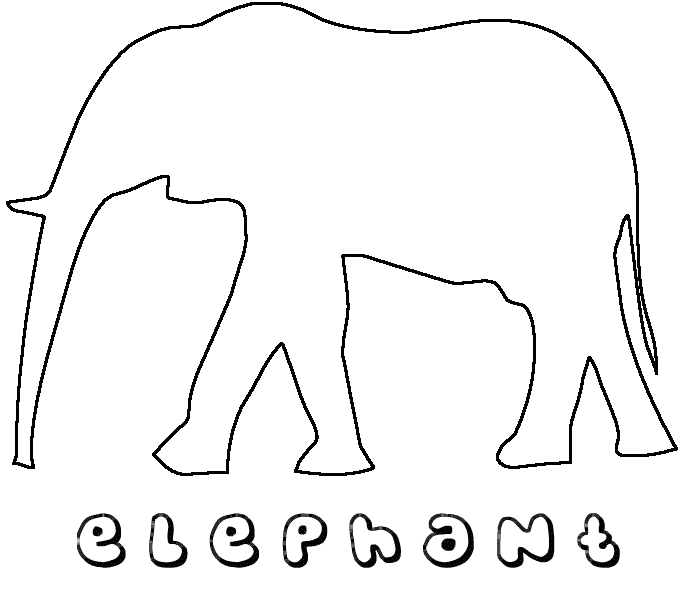 Dibujo para colorear: Elefante (Animales) #6414 - Dibujos para Colorear e Imprimir Gratis