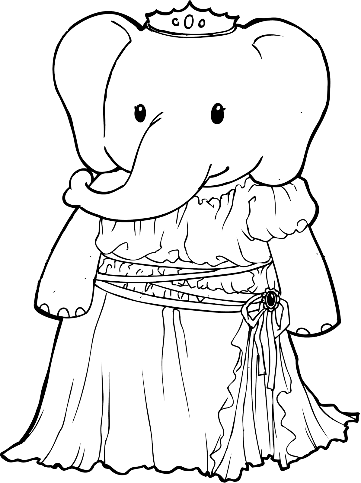 Dibujo para colorear: Elefante (Animales) #6436 - Dibujos para Colorear e Imprimir Gratis