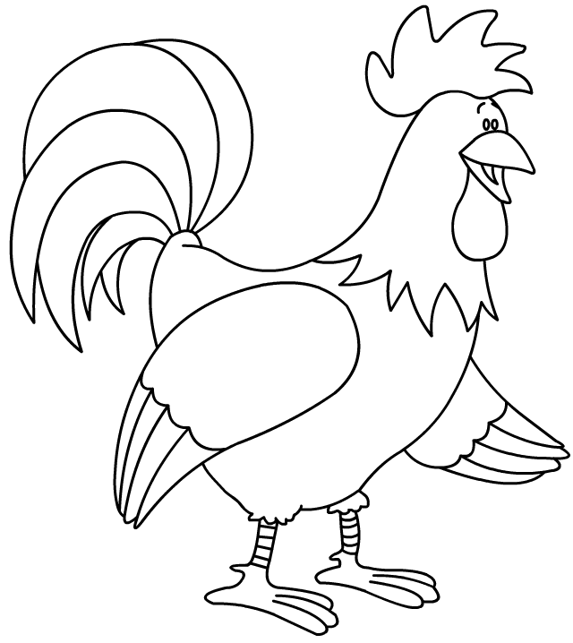 Dibujo para colorear: Gallo (Animales) #4086 - Dibujos para Colorear e Imprimir Gratis