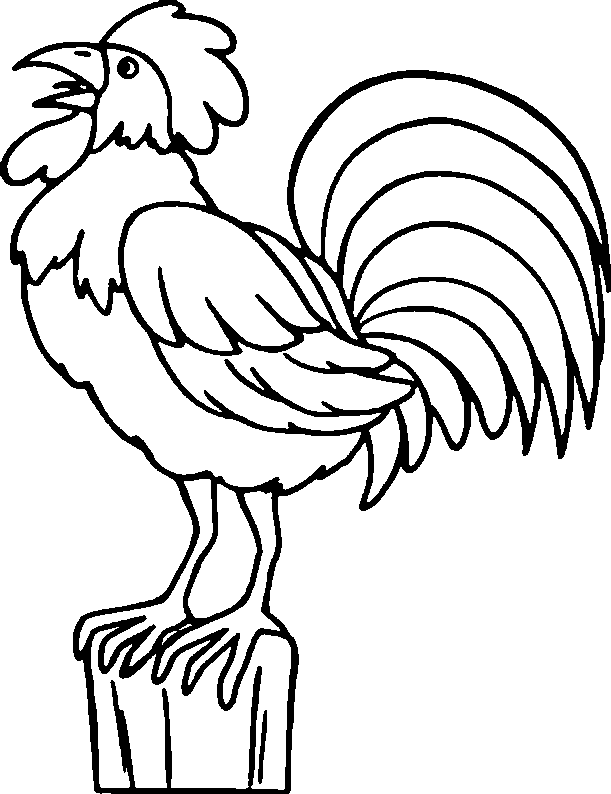 Dibujo para colorear: Gallo (Animales) #4100 - Dibujos para Colorear e Imprimir Gratis