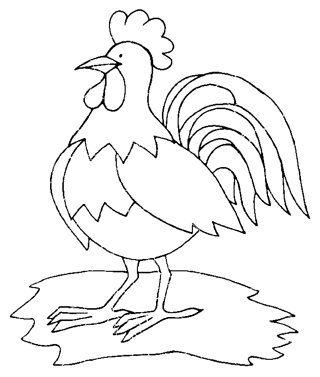 Dibujo para colorear: Gallo (Animales) #4114 - Dibujos para Colorear e Imprimir Gratis