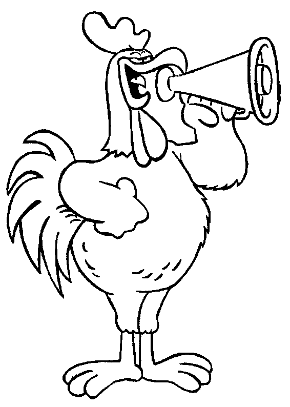 Dibujo para colorear: Gallo (Animales) #4129 - Dibujos para Colorear e Imprimir Gratis