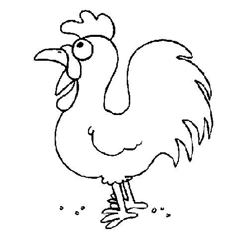 Dibujo para colorear: Gallo (Animales) #4134 - Dibujos para Colorear e Imprimir Gratis