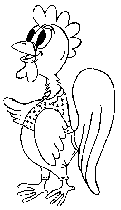 Dibujo para colorear: Gallo (Animales) #4135 - Dibujos para Colorear e Imprimir Gratis