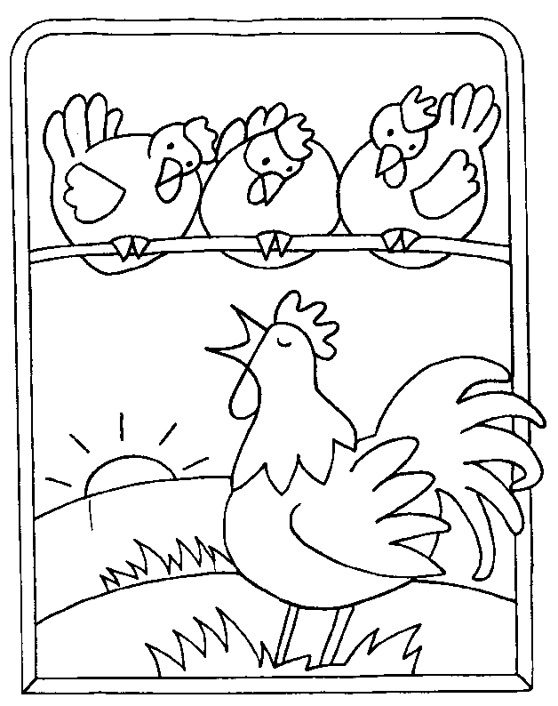Dibujo para colorear: Gallo (Animales) #4158 - Dibujos para Colorear e Imprimir Gratis