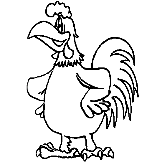 Dibujo para colorear: Gallo (Animales) #4164 - Dibujos para Colorear e Imprimir Gratis
