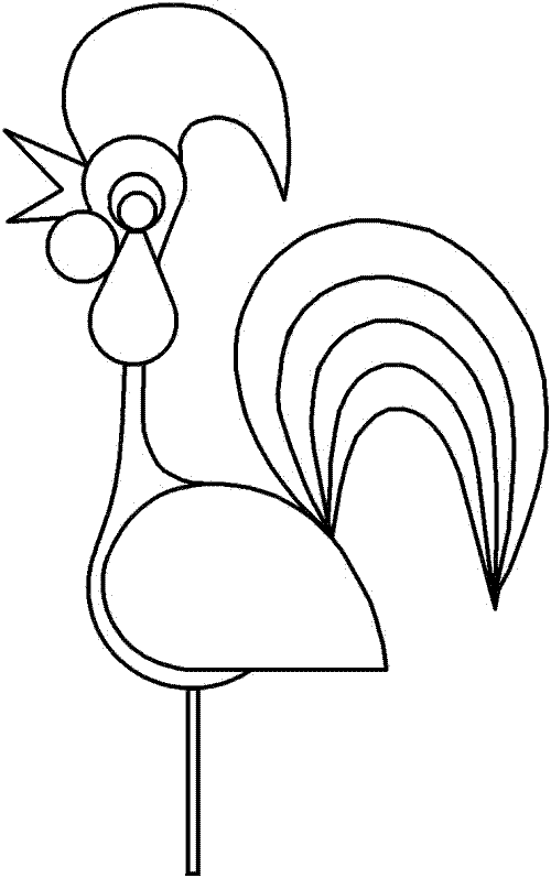 Dibujo para colorear: Gallo (Animales) #4194 - Dibujos para Colorear e Imprimir Gratis