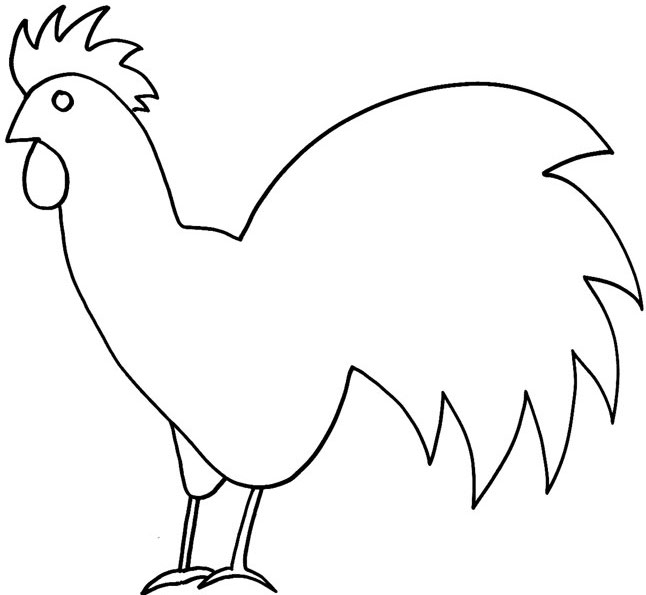Dibujo para colorear: Gallo (Animales) #4196 - Dibujos para Colorear e Imprimir Gratis