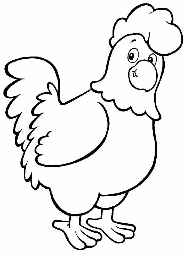 Dibujo para colorear: Gallo (Animales) #4197 - Dibujos para Colorear e Imprimir Gratis