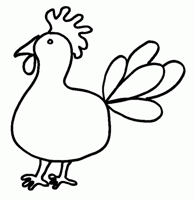 Dibujo para colorear: Gallo (Animales) #4230 - Dibujos para Colorear e Imprimir Gratis