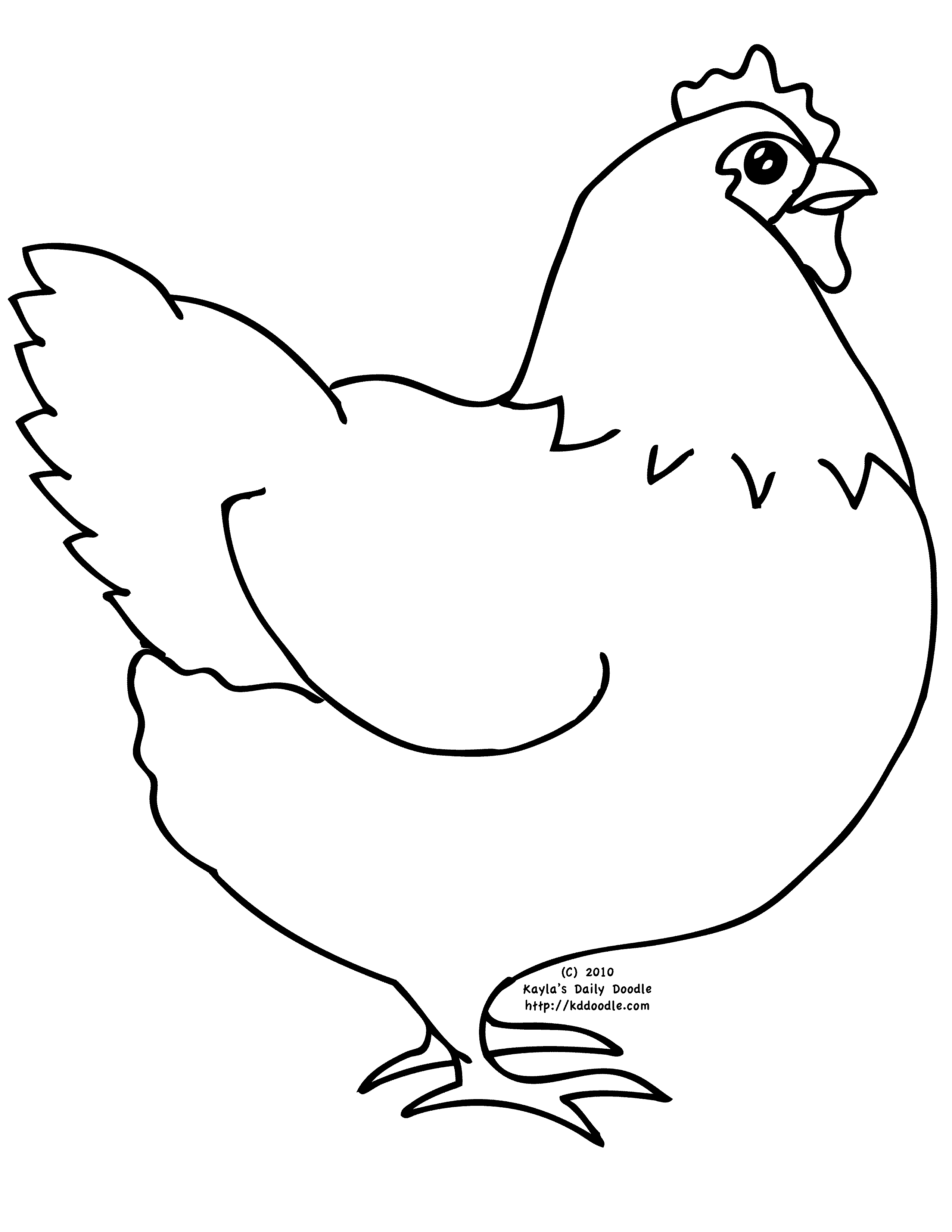 Dibujo para colorear: Gallo (Animales) #4236 - Dibujos para Colorear e Imprimir Gratis