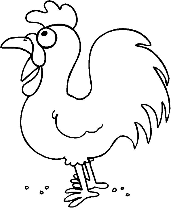 Dibujo para colorear: Gallo (Animales) #4250 - Dibujos para Colorear e Imprimir Gratis