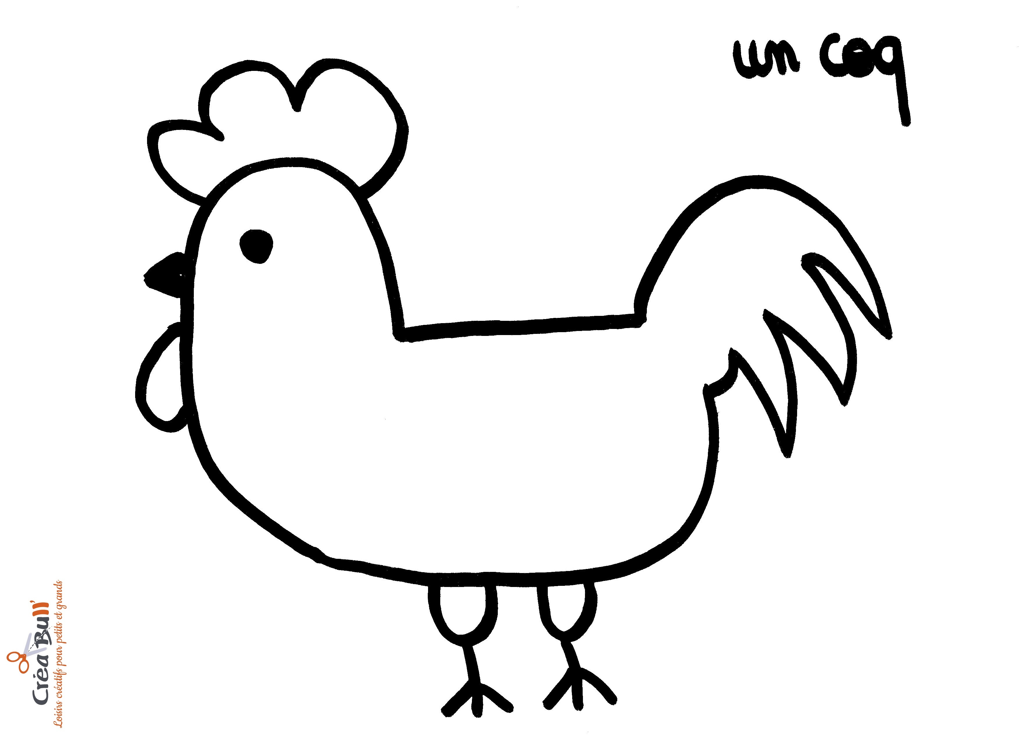 Dibujo para colorear: Gallo (Animales) #4268 - Dibujos para Colorear e Imprimir Gratis