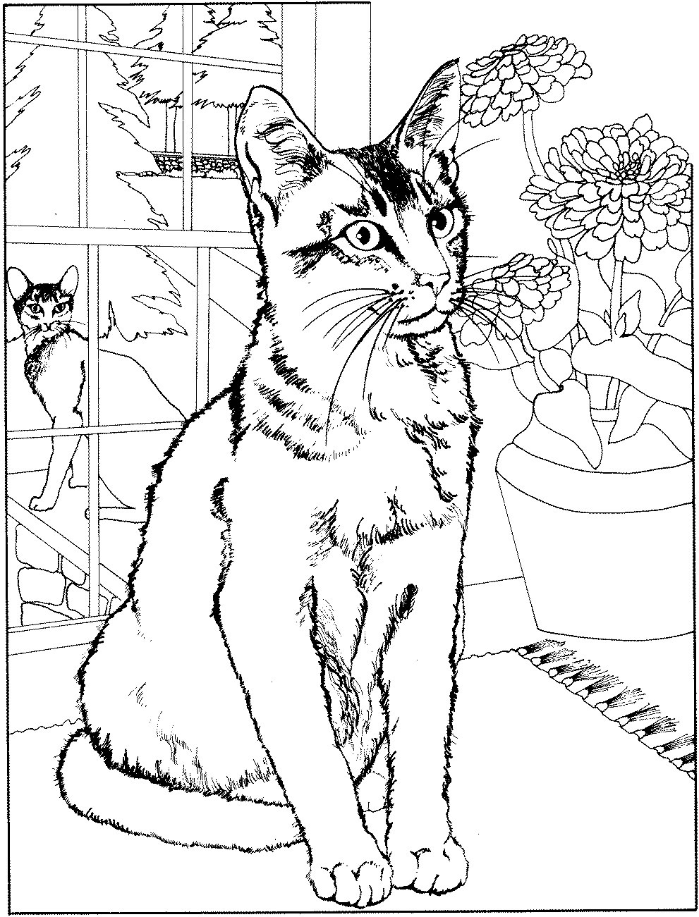 Dibujo para colorear: Gato (Animales) #1772 - Dibujos para Colorear e Imprimir Gratis