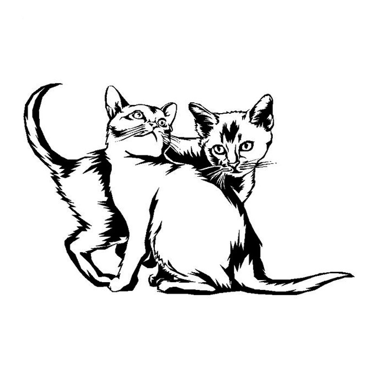 Dibujo para colorear: Gato (Animales) #1785 - Dibujos para Colorear e Imprimir Gratis