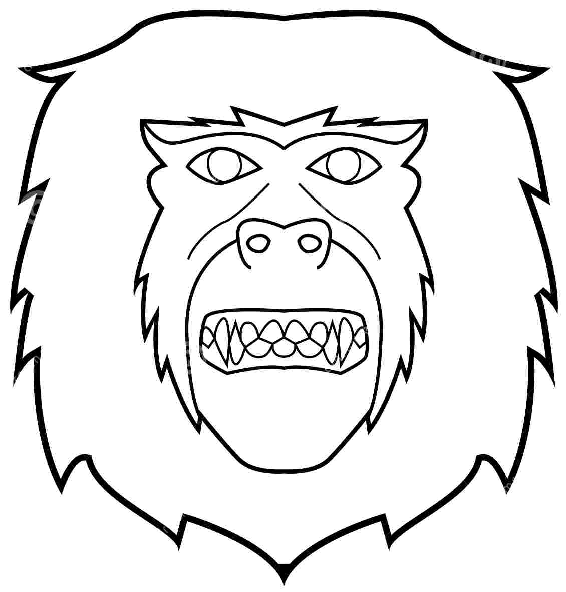 Dibujo para colorear: Gorila (Animales) #7488 - Dibujos para Colorear e Imprimir Gratis