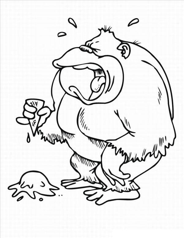 Dibujo para colorear: Gorila (Animales) #7508 - Dibujos para Colorear e Imprimir Gratis