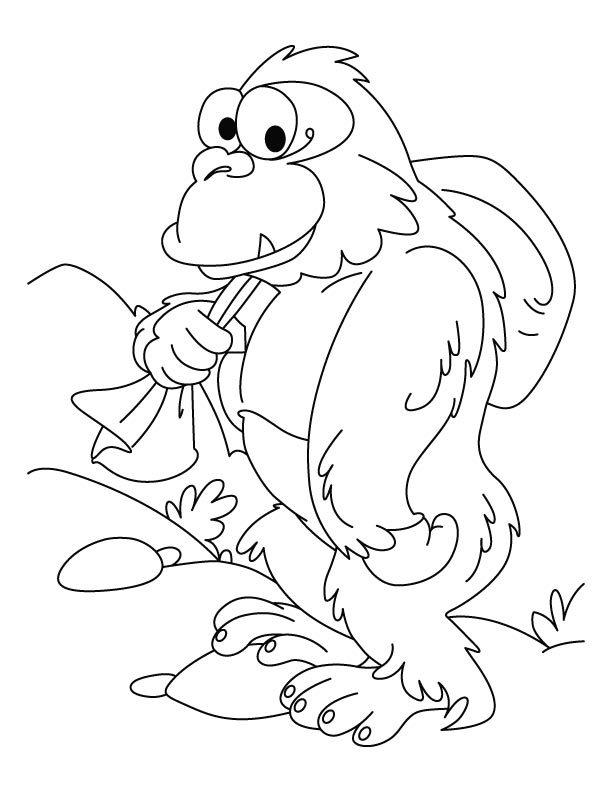 Dibujo para colorear: Gorila (Animales) #7513 - Dibujos para Colorear e Imprimir Gratis
