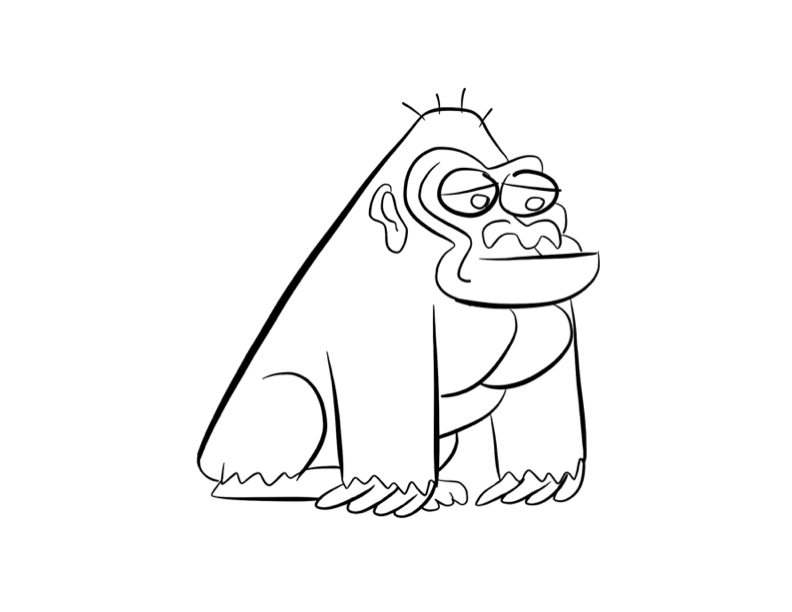 Dibujo para colorear: Gorila (Animales) #7549 - Dibujos para Colorear e Imprimir Gratis