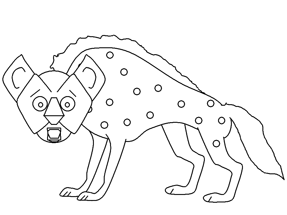 Dibujo para colorear: Hiena (Animales) #19631 - Dibujos para Colorear e Imprimir Gratis