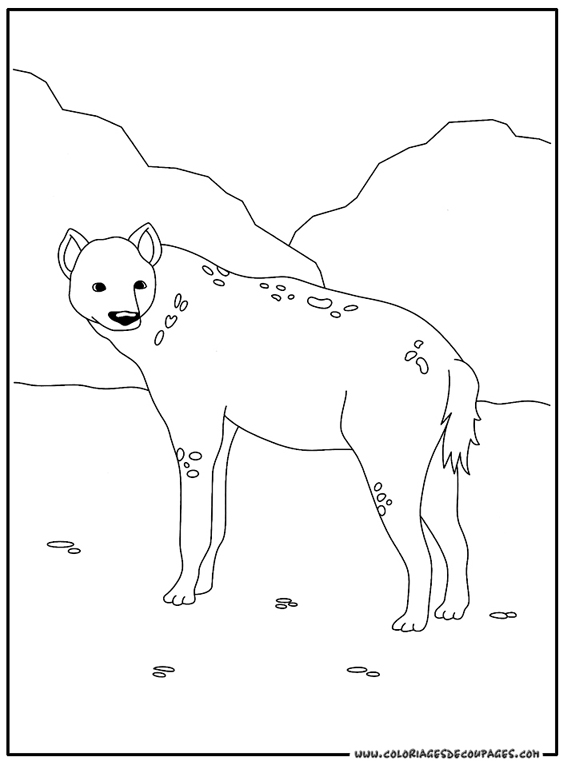 Dibujo para colorear: Hiena (Animales) #19635 - Dibujos para Colorear e Imprimir Gratis