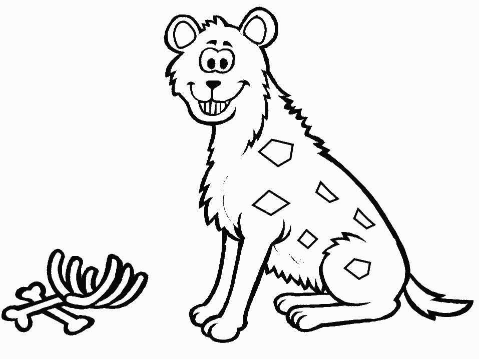 Dibujo para colorear: Hiena (Animales) #19636 - Dibujos para Colorear e Imprimir Gratis
