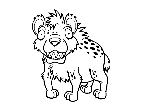 Dibujo para colorear: Hiena (Animales) #19686 - Dibujos para Colorear e Imprimir Gratis