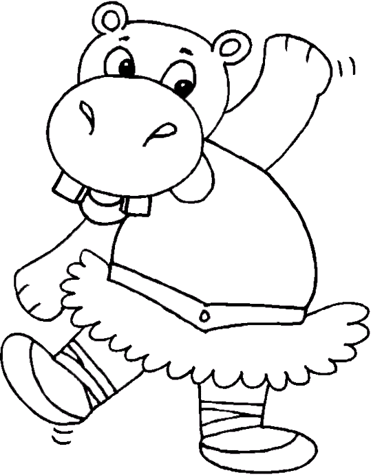 Dibujo para colorear: Hipopótamo (Animales) #8618 - Dibujos para Colorear e Imprimir Gratis