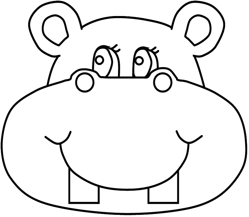 Dibujo para colorear: Hipopótamo (Animales) #8632 - Dibujos para Colorear e Imprimir Gratis