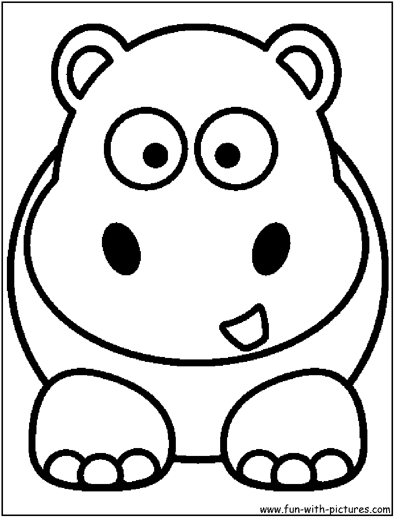 Dibujo para colorear: Hipopótamo (Animales) #8651 - Dibujos para Colorear e Imprimir Gratis