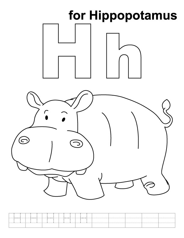 Dibujo para colorear: Hipopótamo (Animales) #8670 - Dibujos para Colorear e Imprimir Gratis