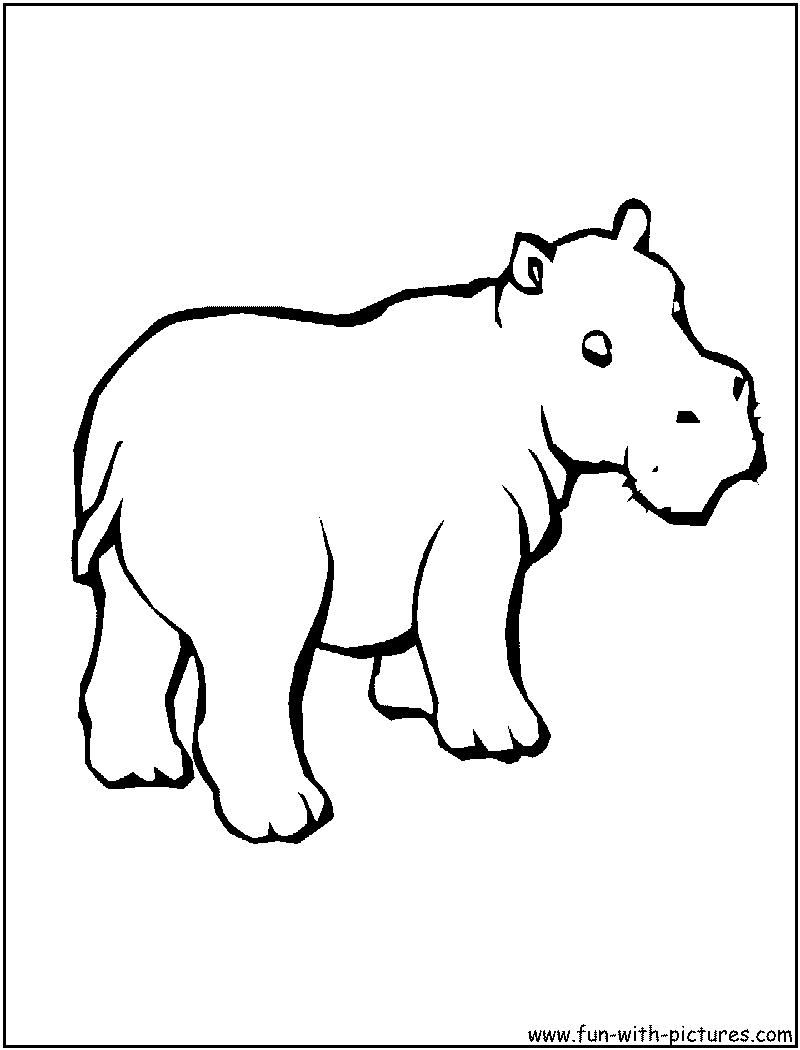 Dibujo para colorear: Hipopótamo (Animales) #8707 - Dibujos para Colorear e Imprimir Gratis