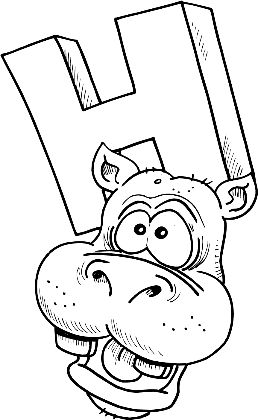 Dibujo para colorear: Hipopótamo (Animales) #8725 - Dibujos para Colorear e Imprimir Gratis
