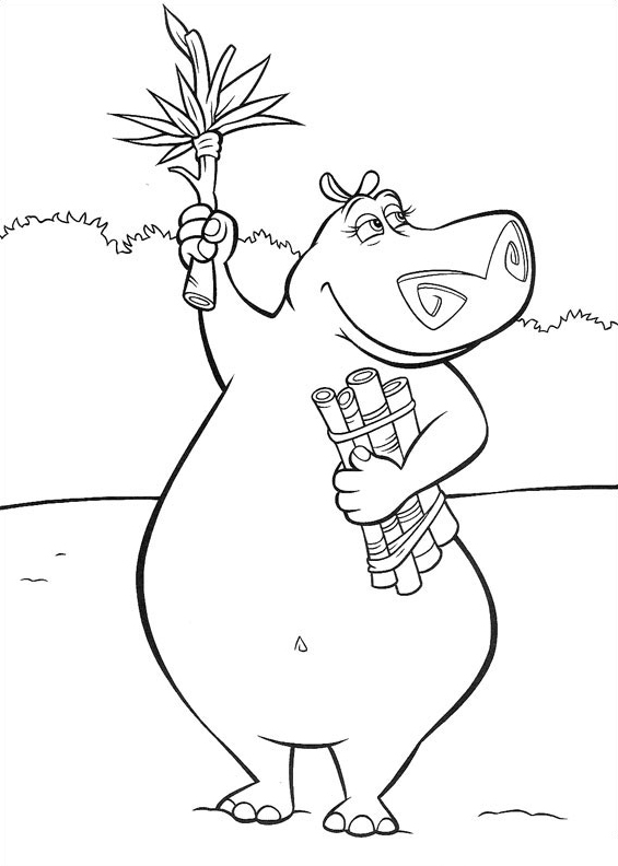 Dibujo para colorear: Hipopótamo (Animales) #8771 - Dibujos para Colorear e Imprimir Gratis
