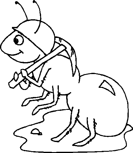 Dibujo para colorear: Hormiga (Animales) #6930 - Dibujos para Colorear e Imprimir Gratis