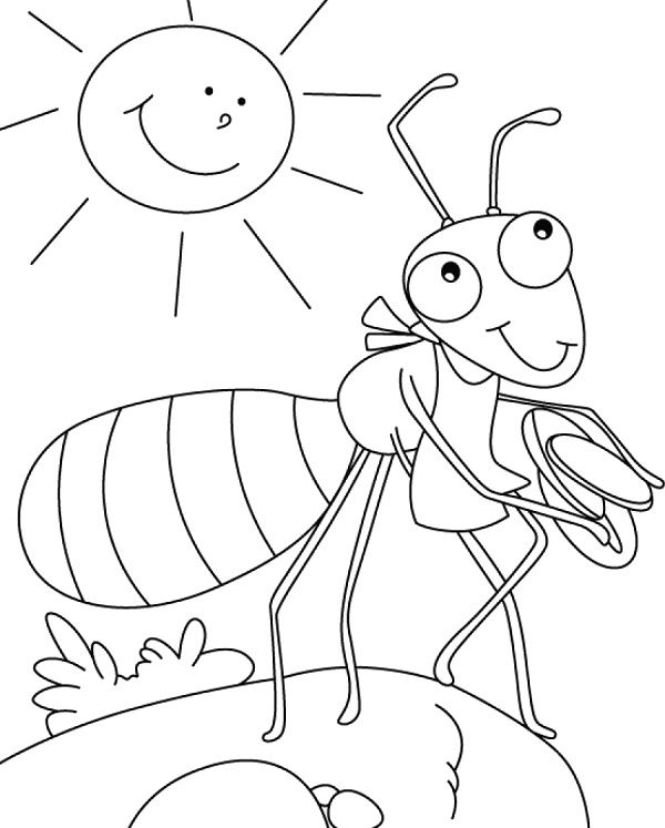 Dibujo para colorear: Hormiga (Animales) #7111 - Dibujos para Colorear e Imprimir Gratis