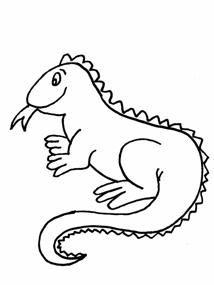 Dibujo para colorear: Iguana (Animales) #8912 - Dibujos para Colorear e Imprimir Gratis