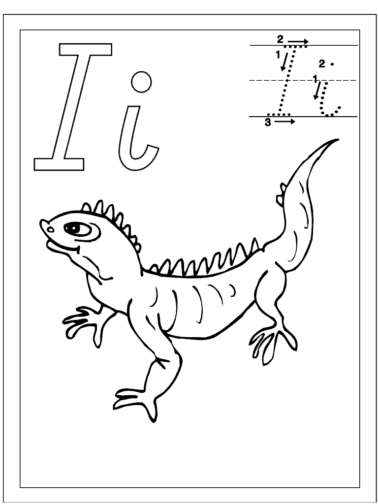 Dibujo para colorear: Iguana (Animales) #8933 - Dibujos para Colorear e Imprimir Gratis