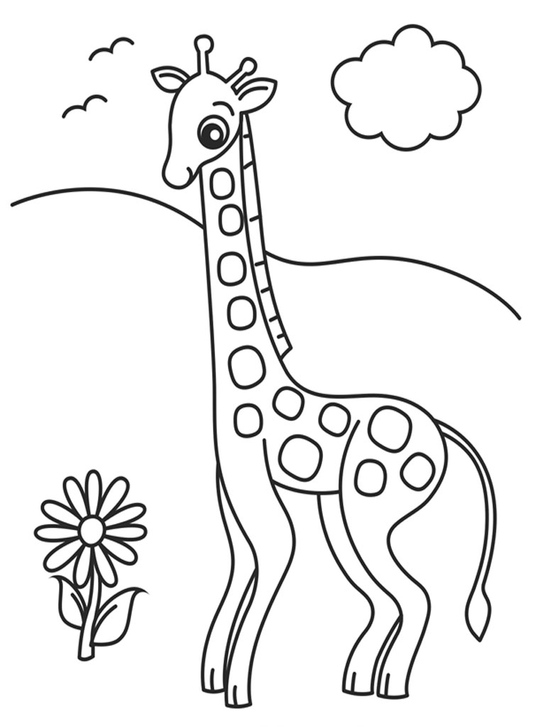 Dibujo para colorear: Jirafa (Animales) #7233 - Dibujos para Colorear e Imprimir Gratis